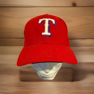 NEW ERA 59FIFTY Texas Rangers Red Fitted Baseball Cap Hat Size 7 3/8 On Field